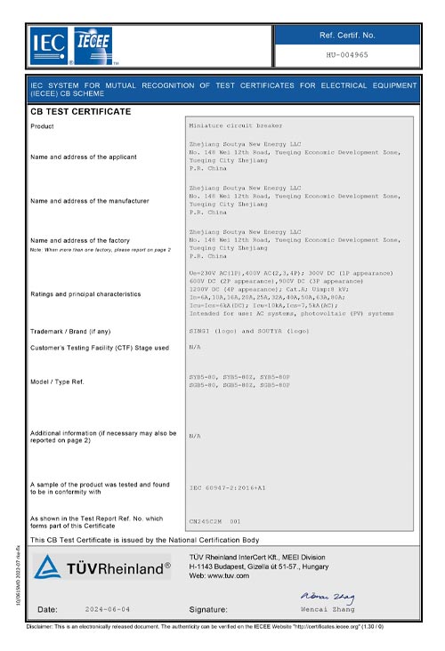 certificate